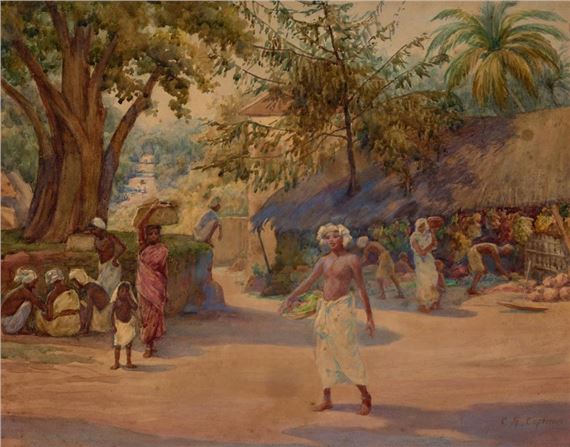 Village Scene - Constance Copeman