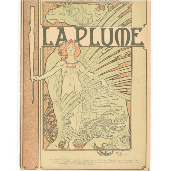 Cover of the French magazine La Plume (The Quill), Paris, March 1899 by Alphonse Mucha, March 1899