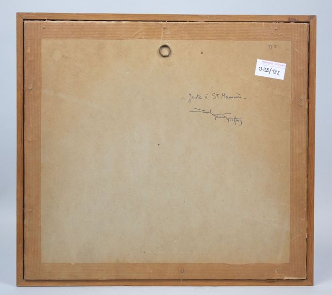 Artwork by Daniel Garnier-Geoffroy, "Joust at St Mammès, Made of Ink and watercolor on paper