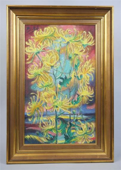 Still life with flowers by Henri Mahé