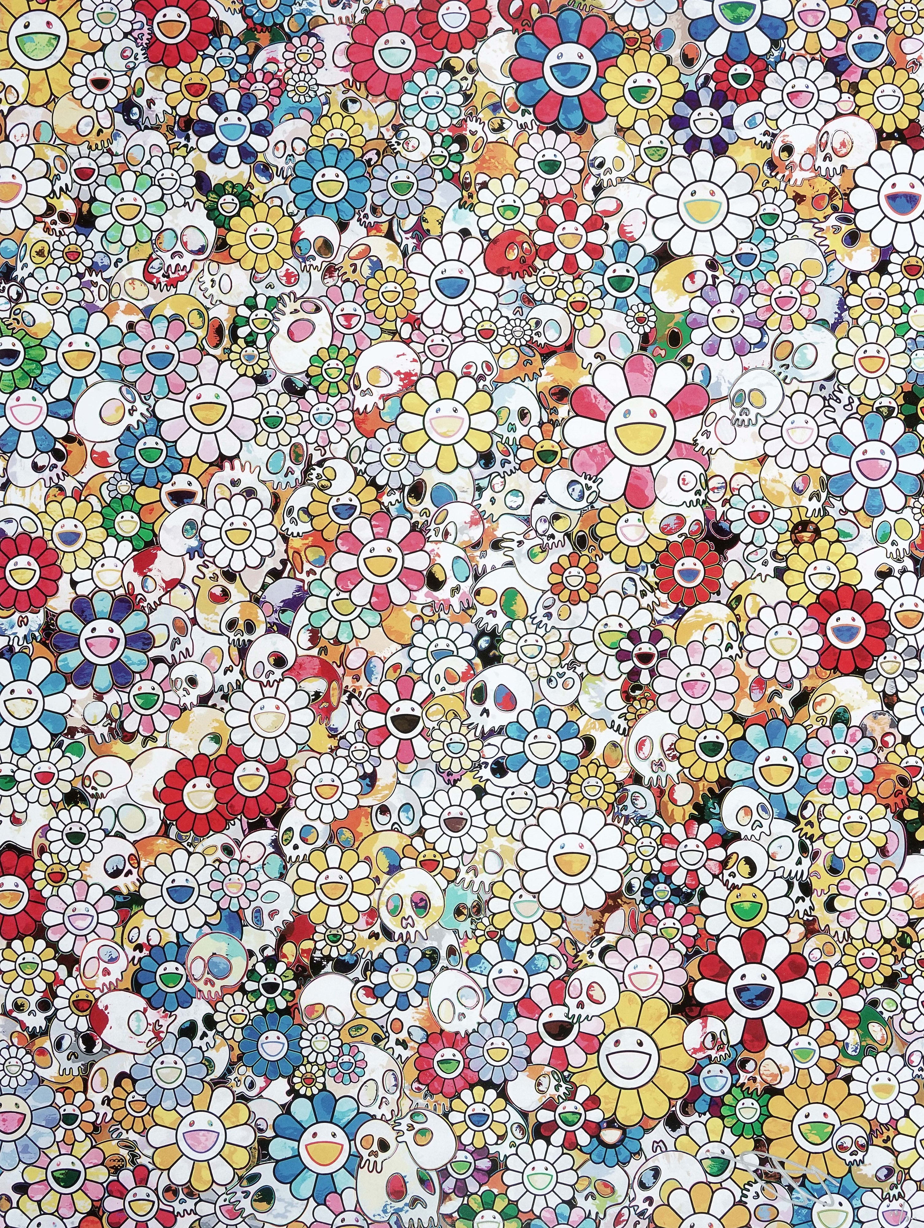 Skulls and Flowers Multicolor - Takashi Murakami