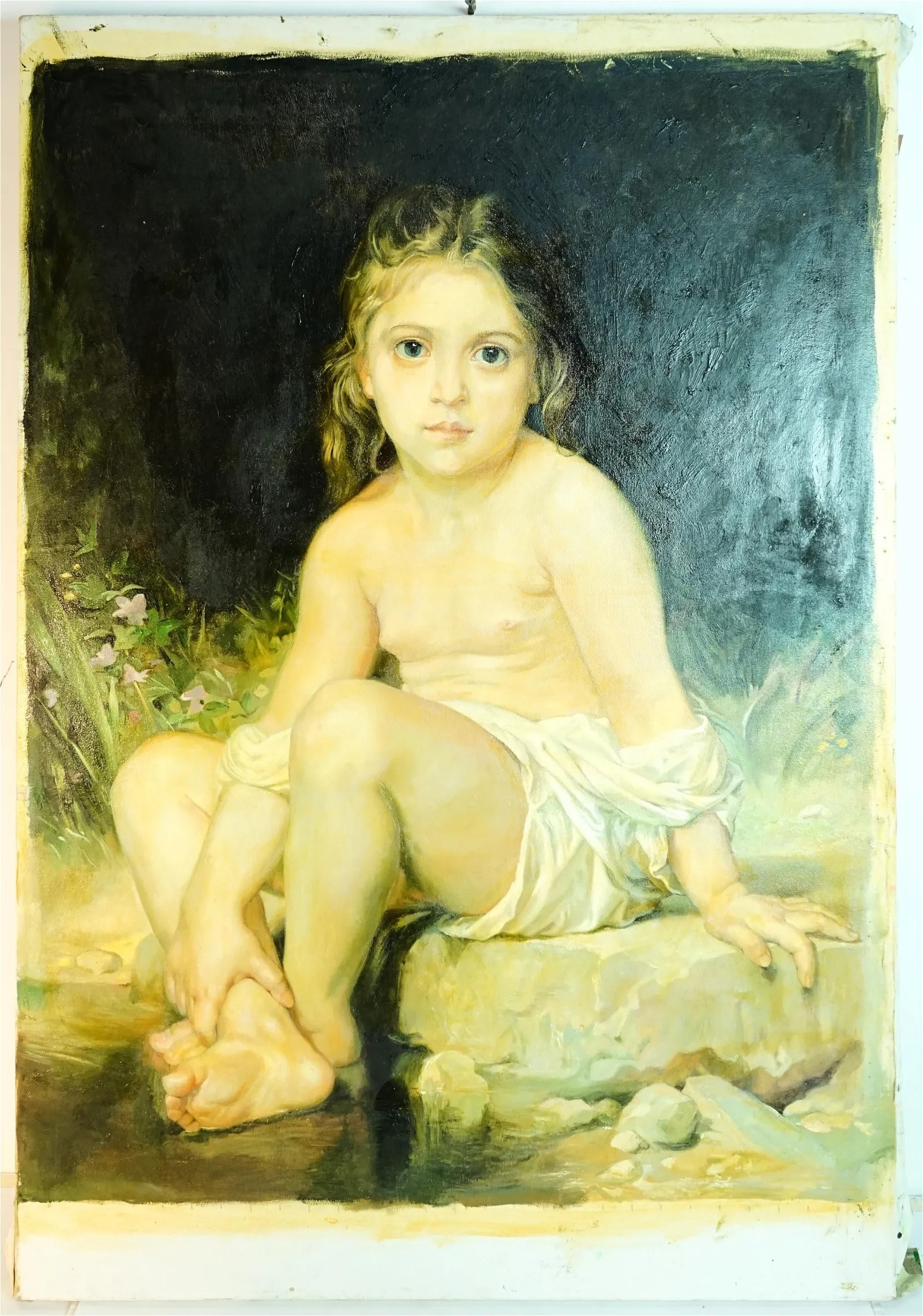 Child At Bath - William Adolphe Bouguereau