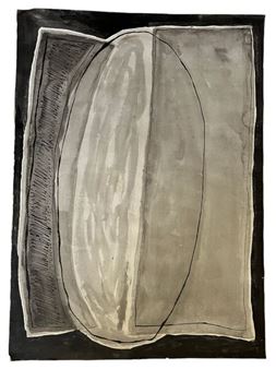Francis DUBOSC (XX century) Abstractions Set of two drawings in ink and ink wash - Francis Dubosc