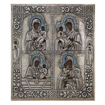 The Mother of God with the Infant in four iconographic types - Mikhail Ovchinnikov