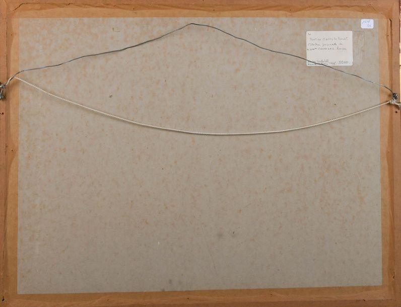 Artwork by Nicolas Sollogoub, Le port de Carry... - Lot, Made of watercolor on paper