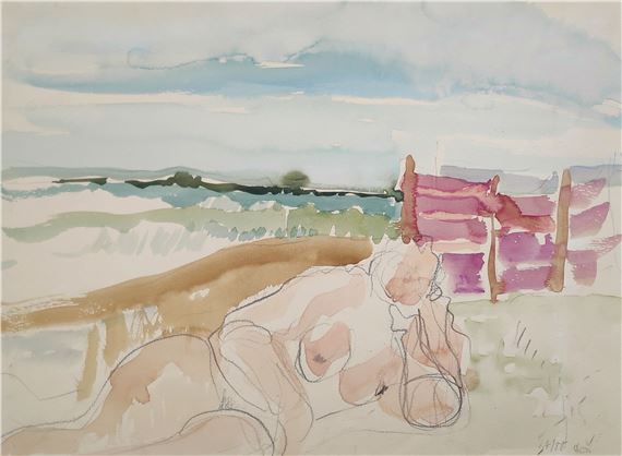 Klaus Peter (1943 Russe/Bulgarien – 1999 Ückeritz) „Am Strand von Hiddensee by Klaus Peter Dulke, 1943