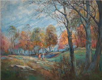 'Two Figures Walking in the Woods' - Elizabeth Rungius Fulda