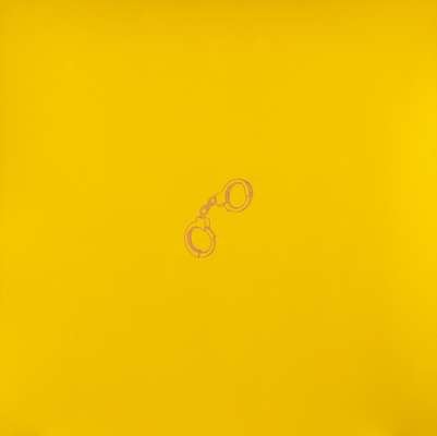 Michael Craig-Martin | Untitled (Handcuffs / Yellow) (1990) | MutualArt