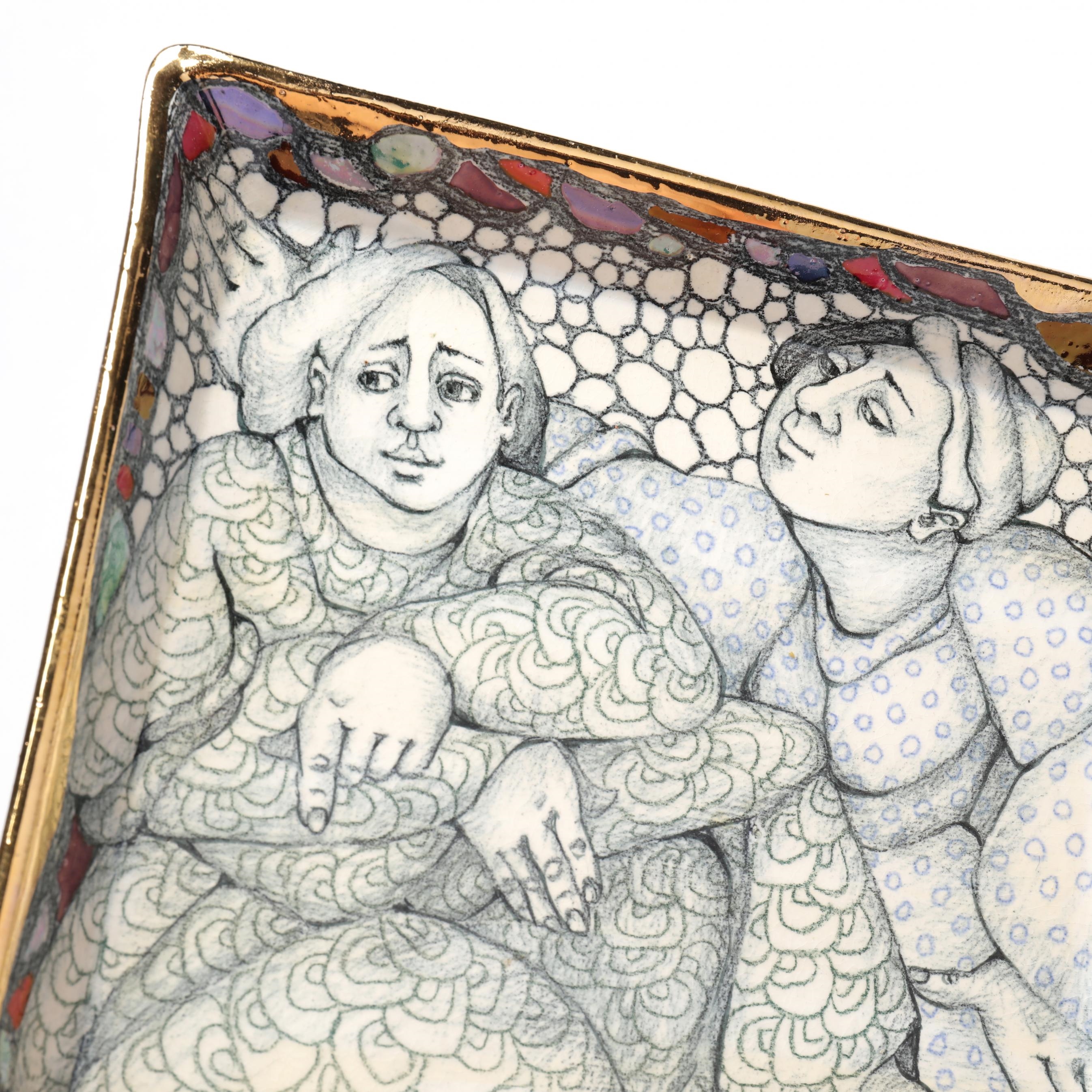 MaryLou Higgins | Two Art Pottery Platters (1987) | MutualArt