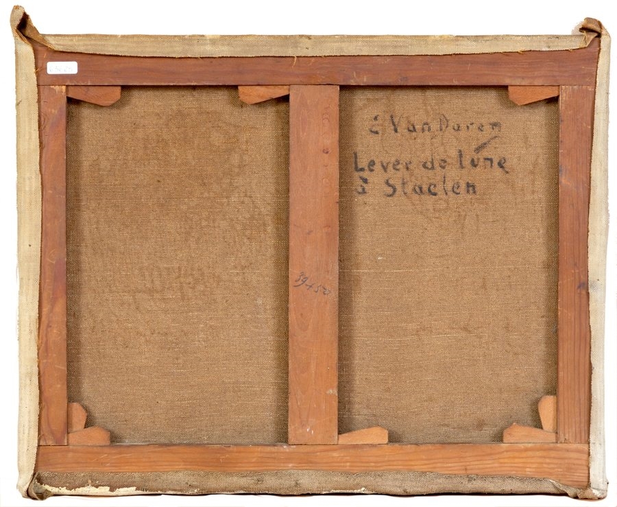 Artwork by Émile Van Doren, Lever de lune à Staelen, Made of oil on canvas