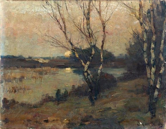 Lever de lune à Staelen - Émile Van Doren