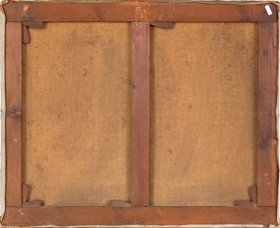 Artwork by Henri Deglume, Vue d'un sentier arboré, Made of oil on canvas