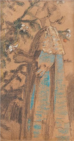 Girl at the Christmas Tree by Ludwig von Hofmann