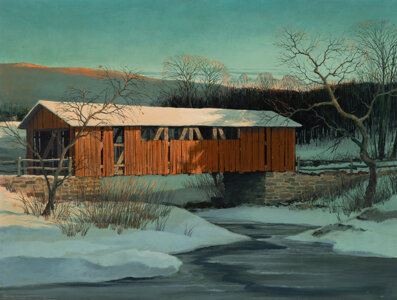 The Red Bridge by Eric Sloane