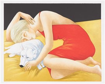 Kvinna med hund - Olga Seminova