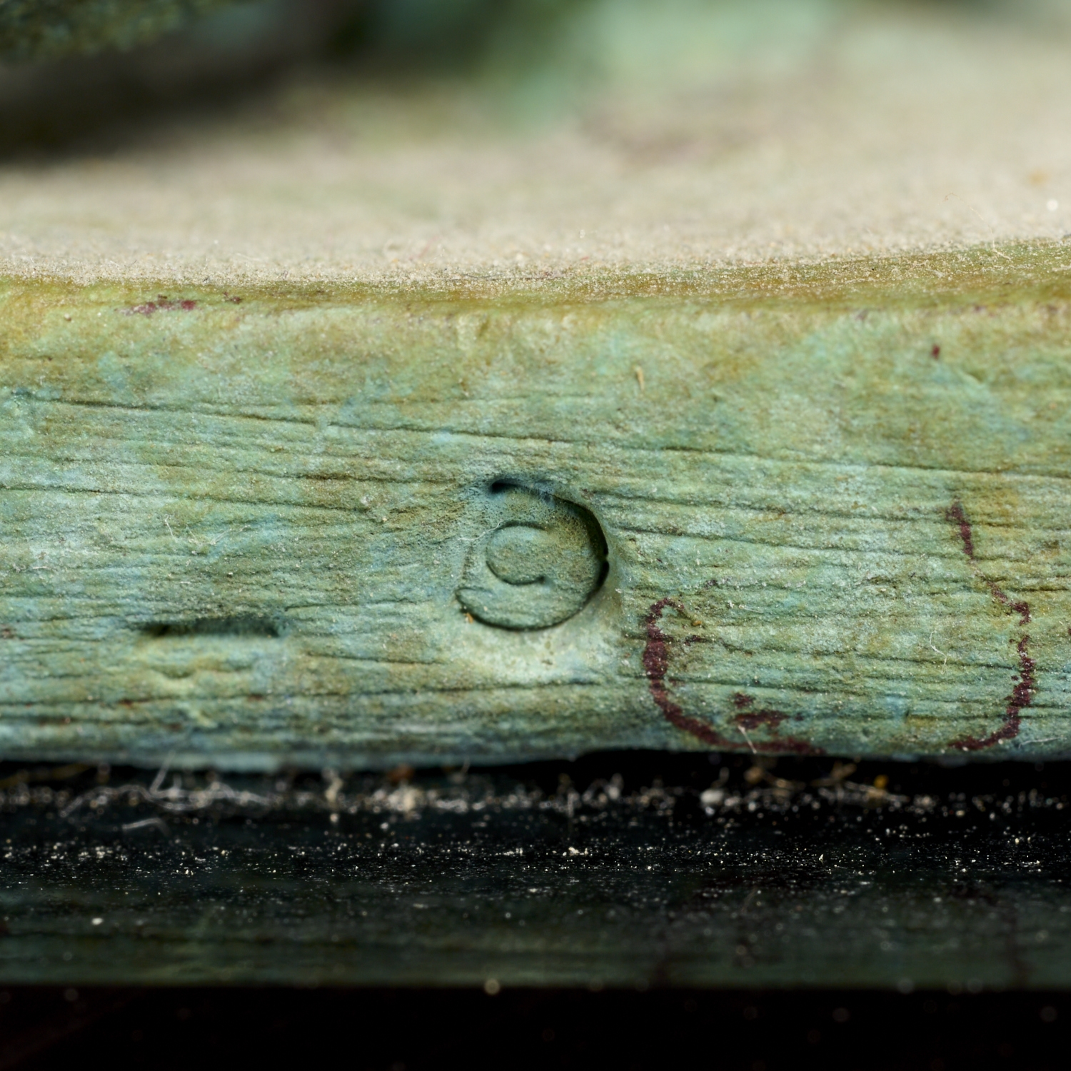 Artwork by Theodore Gall, Surreal Fish, Made of verdigris bronze sculpture