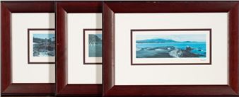 Three Framed Pebble Beach Resort Golf Prints - Patrick Drickey