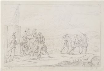 Georg Michael Tauber Camp with Wounded Soldiers - Georg Michael