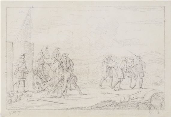 Georg Michael Tauber Camp with Wounded Soldiers by Georg Michael