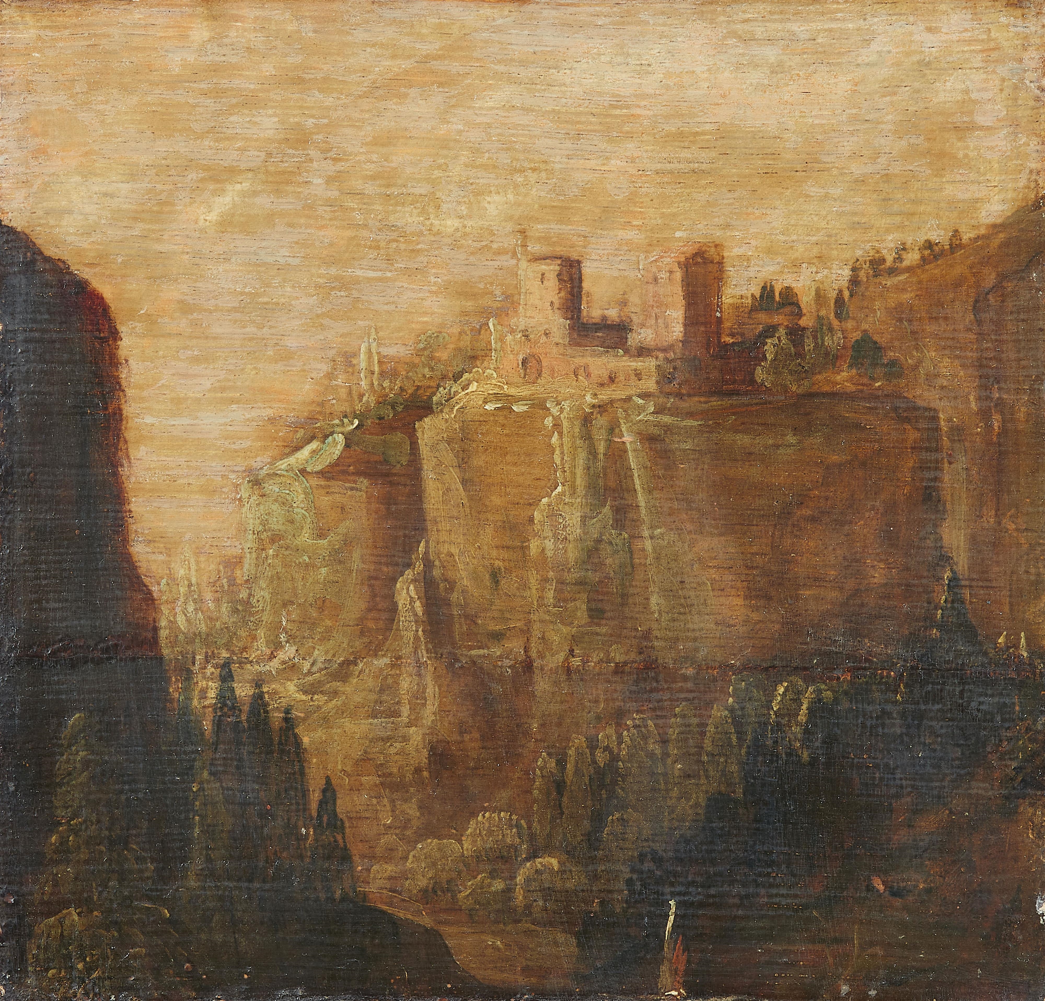 Hercules Seghers | Hercules Segers, circle of A Small Rocky Landscape ...