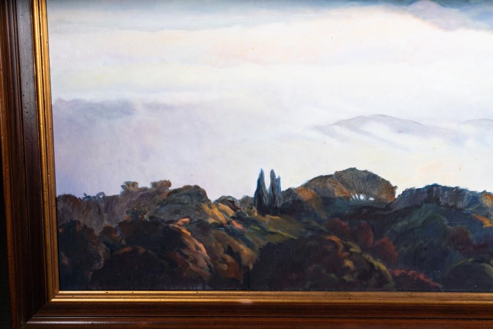 Artwork by Ann Hogle, Fog Over Portola Valley, Made of oil on canvas