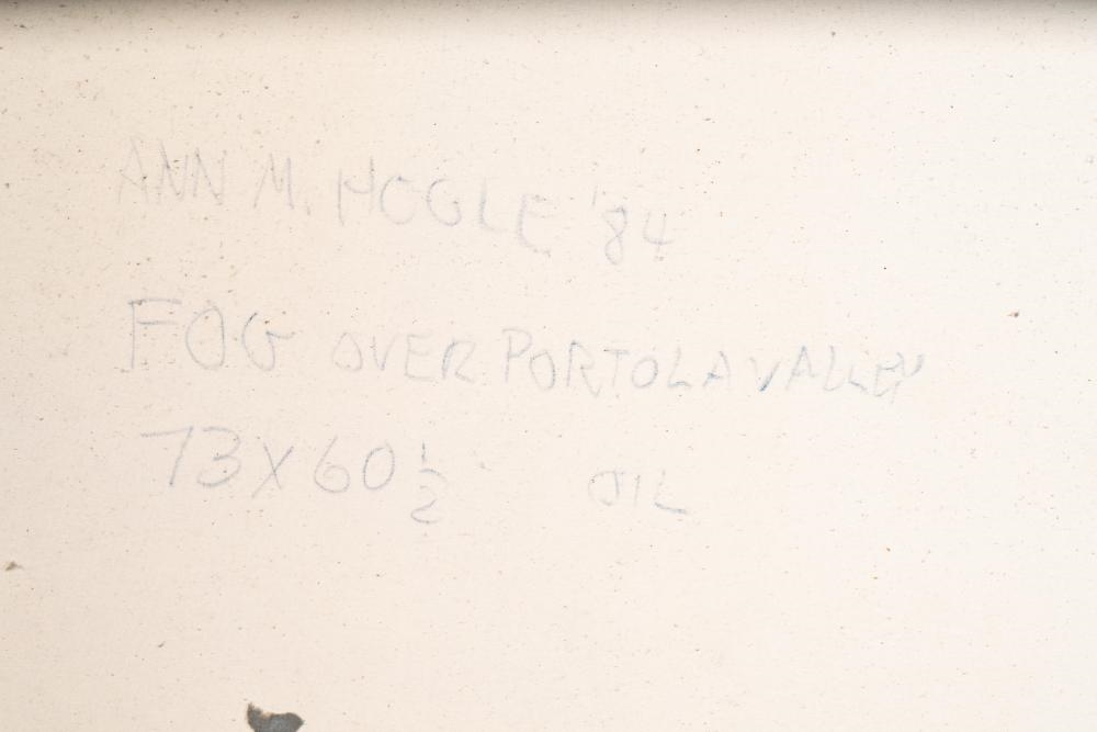 Artwork by Ann Hogle, Fog Over Portola Valley, Made of oil on canvas