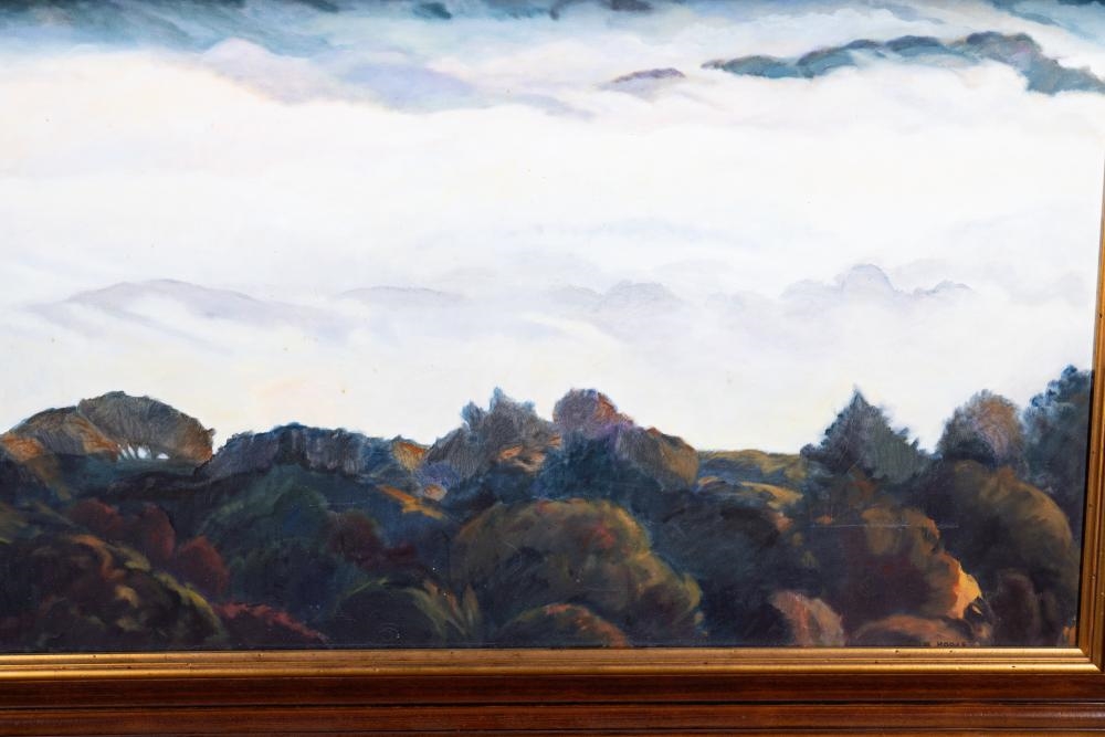 Artwork by Ann Hogle, Fog Over Portola Valley, Made of oil on canvas