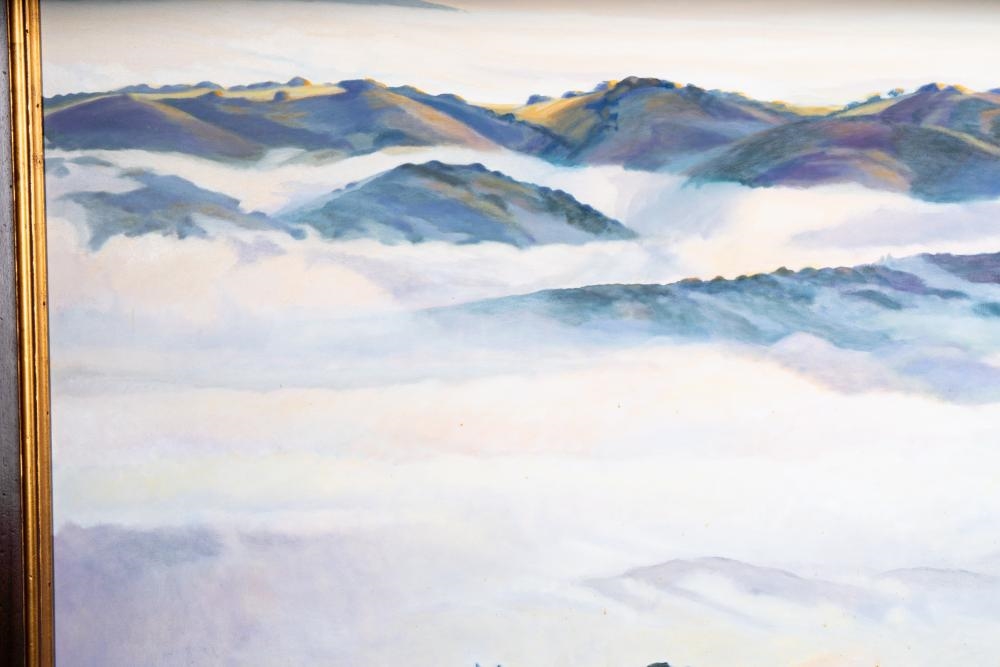 Artwork by Ann Hogle, Fog Over Portola Valley, Made of oil on canvas