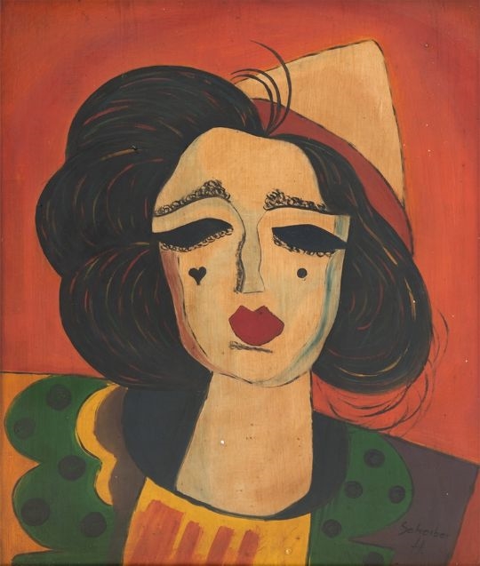 Hugó Scheiber | Portrait of Alexandra Alexandrova Exter (1926) | MutualArt