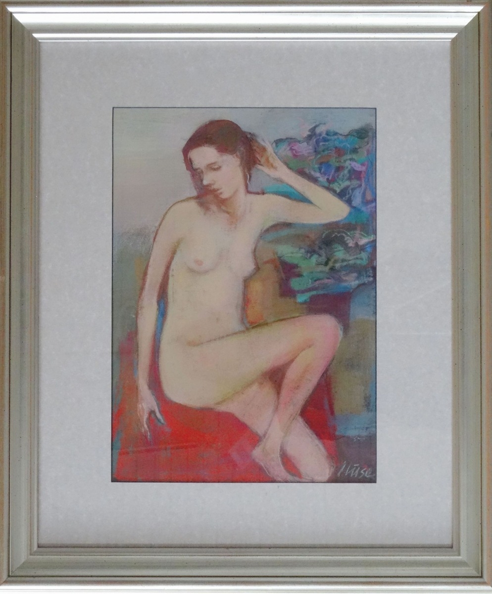 Artwork by Irena Luse, Mood, 1993, pastel, actylic on cardboard, 46x36 cm, Made of pastel