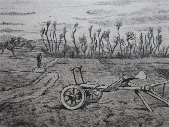 Landschaft mit Pflug by Hans Thoma, 1897