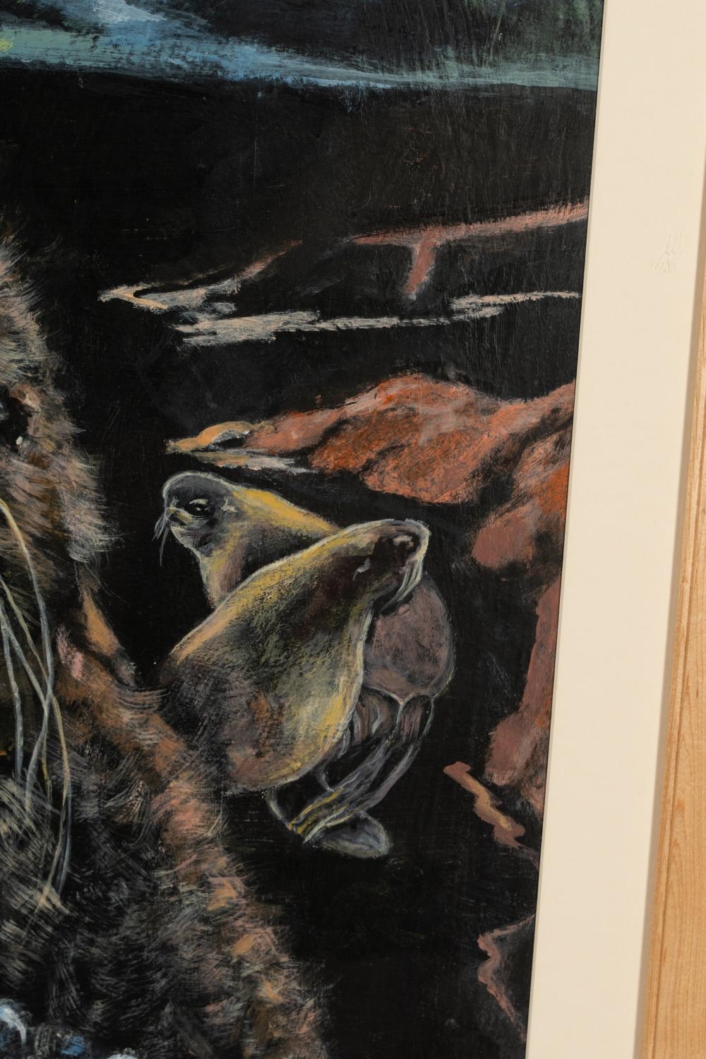 Artwork by Betty Brown, Otter, Made of watercolor and gouache on paper