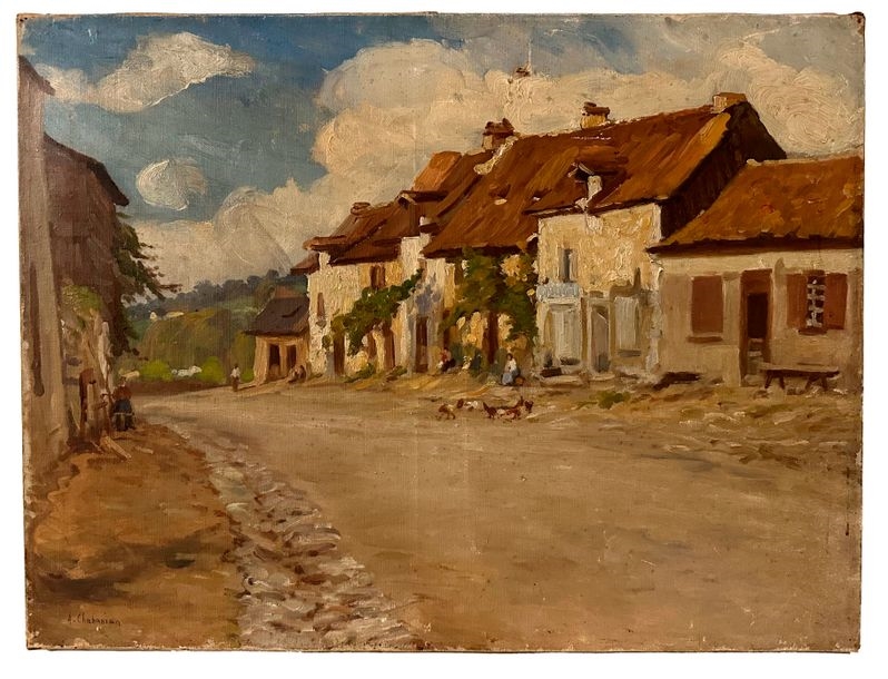 The village street - Arséne Chabanian