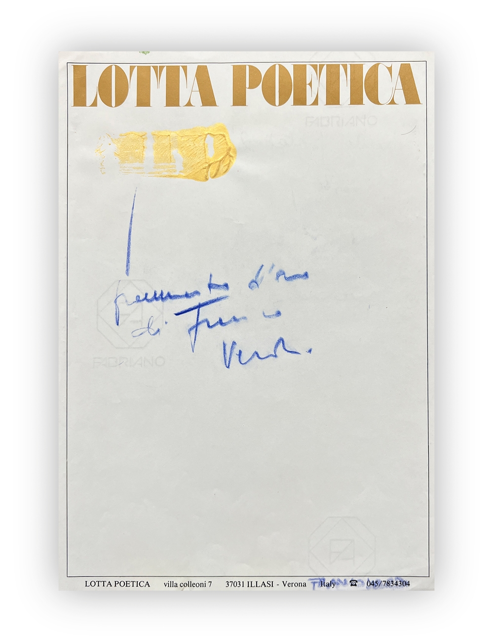 Artwork by Franco Verdi, Senza Titolo, Made of mixed media on paper