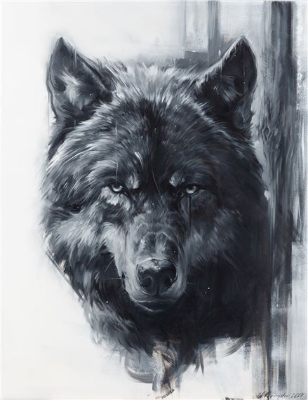 Black wolf by Weronika Formejster, 2024