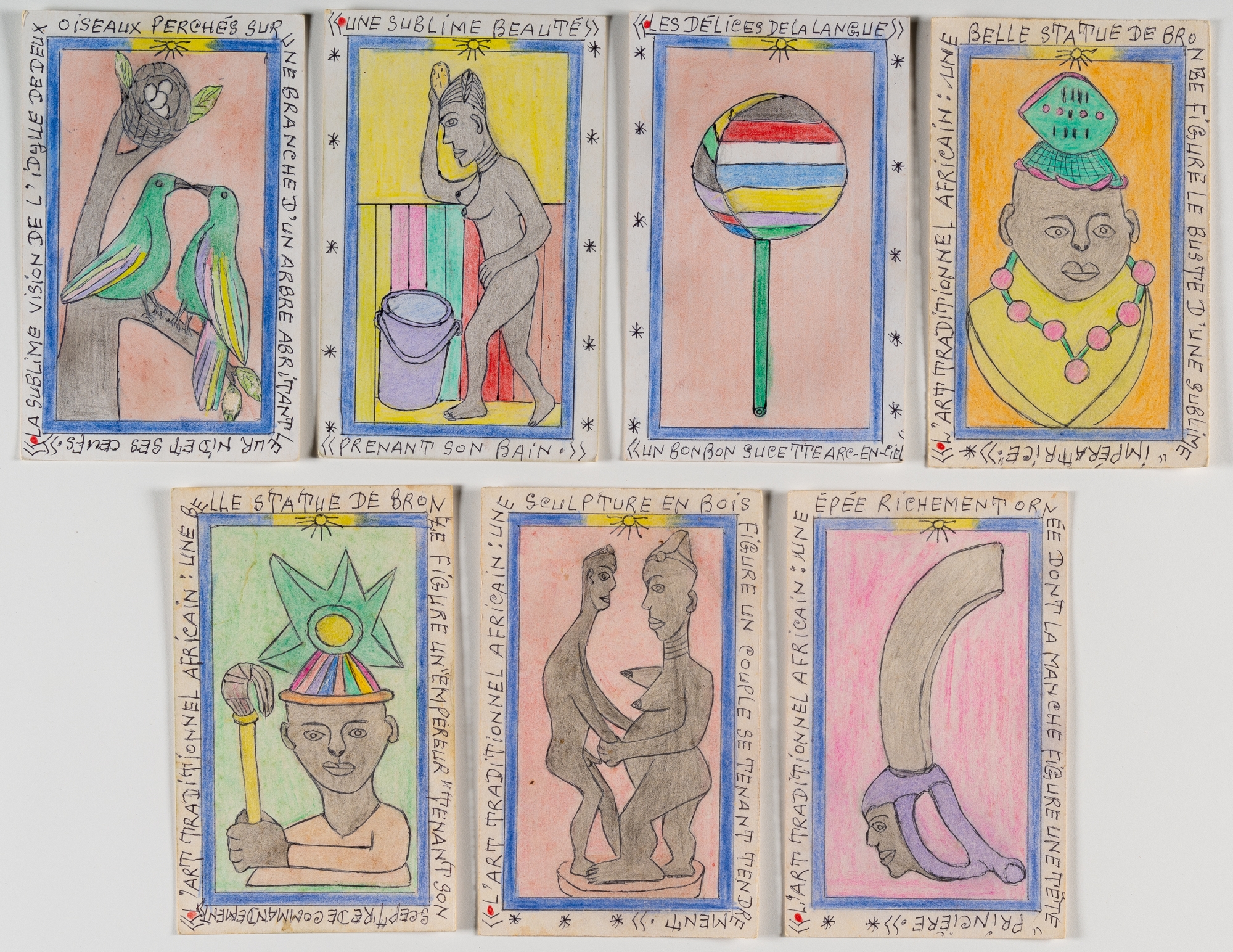 Frédéric Bruly Bouabré | 7 Bll.: “L’art traditionnel africain” und ...