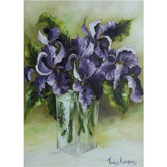 FLOWERS IN A GLASS VASE - Thinus Lombard