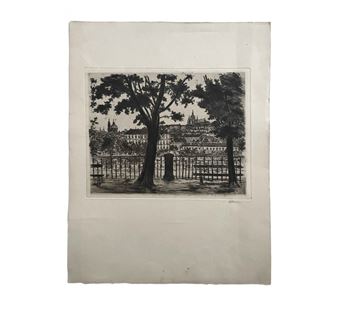 POHLED NA HRADČANY Z NÁBŘEŽÍ - Josef Jiří Bauer