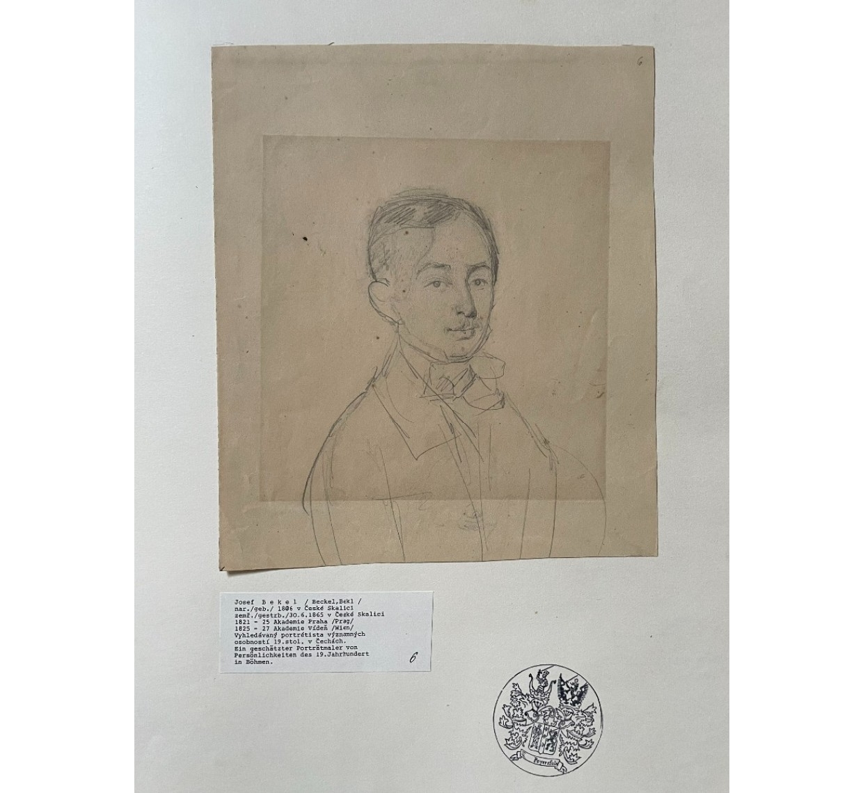 Artwork by Joseph Bekel, PORTRÉT MLADÍKA, Made of pencil drawing