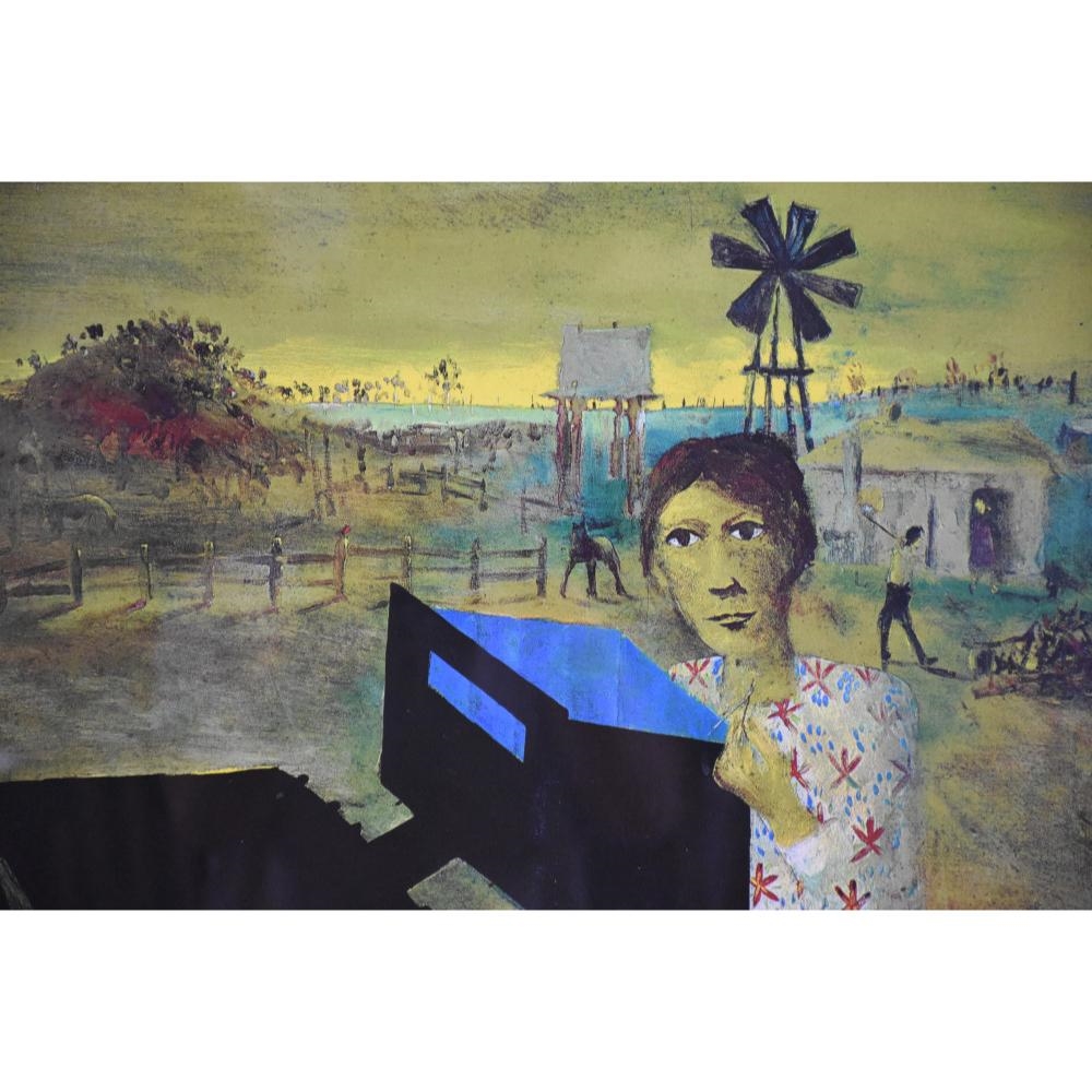 Sidney Nolan | Sidney Nolan- Quilting the Armour, screenprint, 3/60 ...