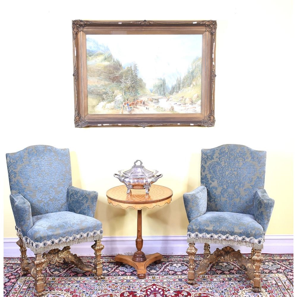 Artwork by Nicolas Chevalier, Nicholas Chevalier- Mountain View, watercolour, 75x105cm, signed & dated 1897 lower left, Made of watercolour