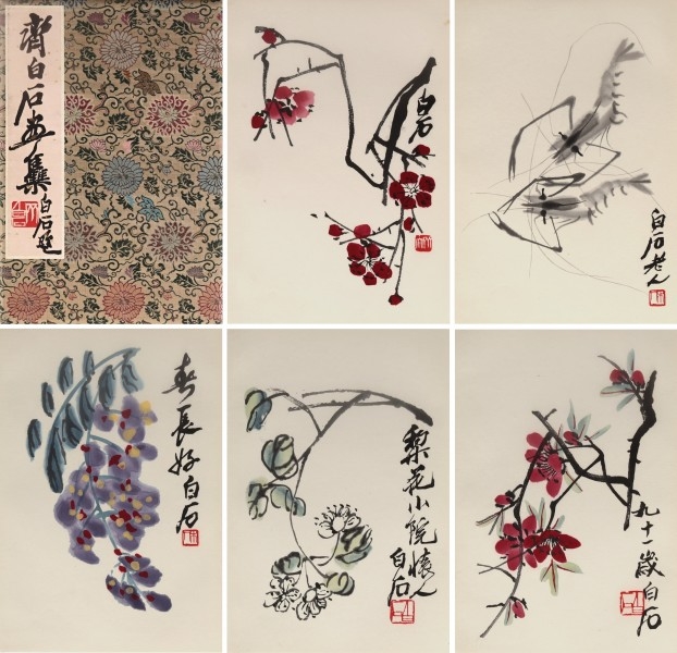 Artwork by Čchi Paj-š‘, Kniha obrazů, Made of bibliofilie, 22 barevných dřevořezů