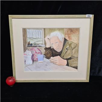 Man seated by the window - Angela Hennessy