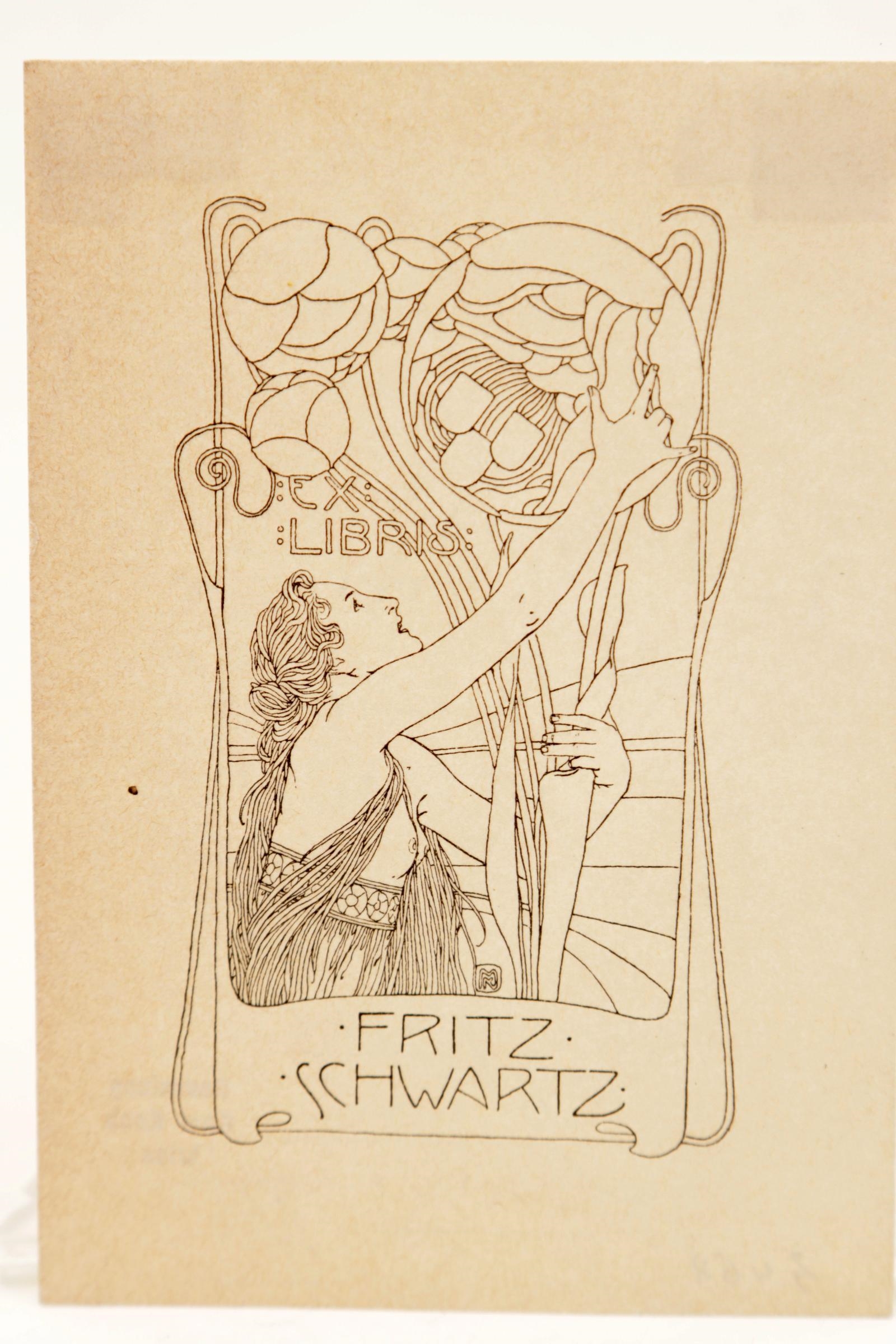 exlibris voor Fritz Schwarz - Koloman Moser