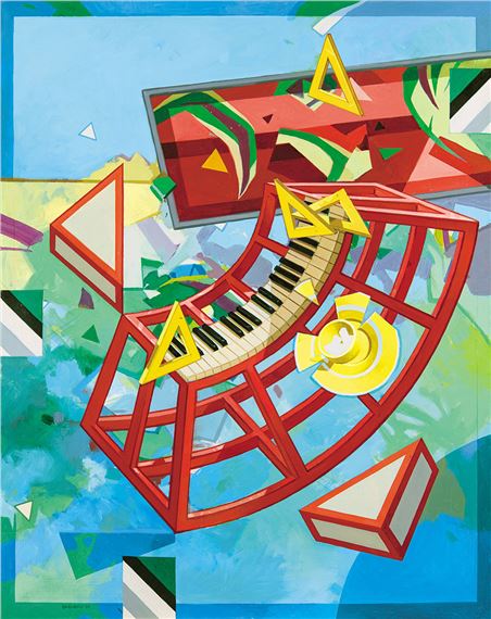 Red Keyboard with Yellow Cup by Márton Barabás, 2003