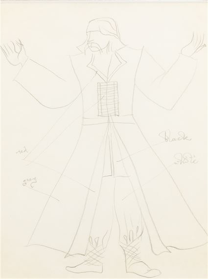 Costume sketch by Stanislaw Szukalski, circa 1960