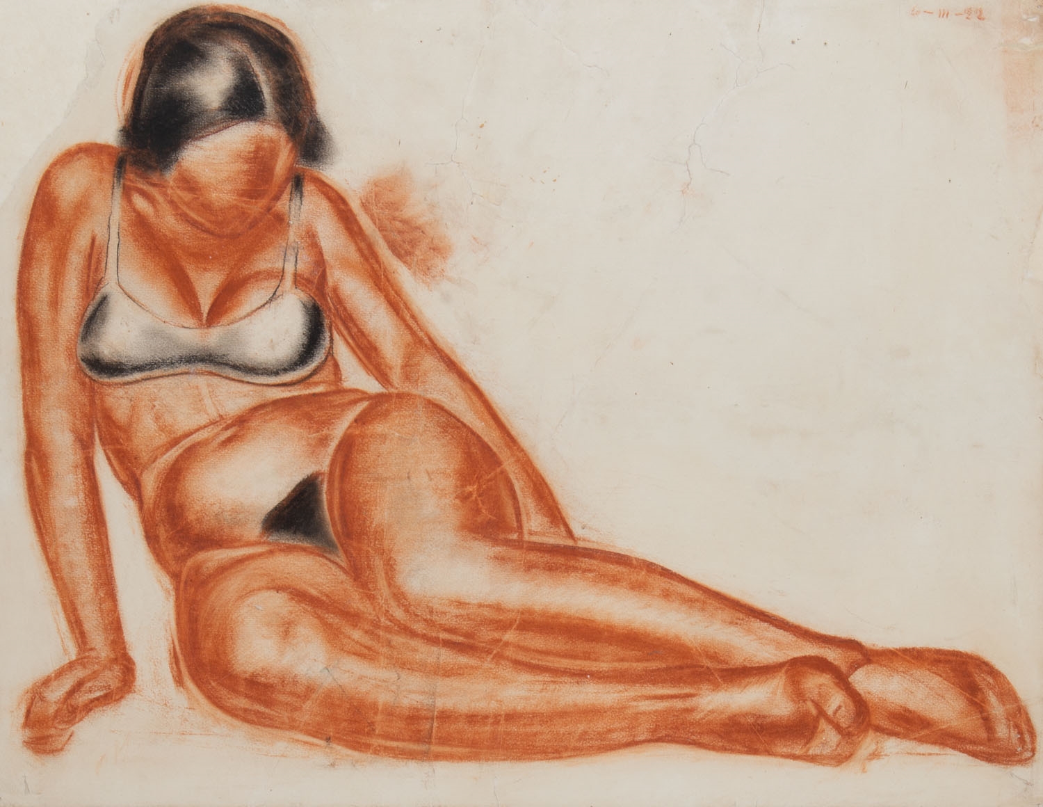 Bolesław Cybis | Nude of a standing woman (Recto) / Nude of a sitting ...