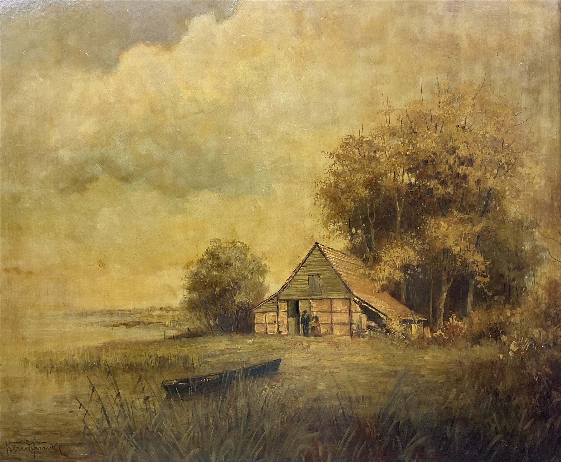 Bernd Funke | A Couple and their Lakeside Cottage | MutualArt