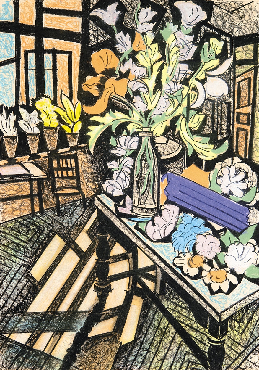 Hugó Scheiber | Floral Interior | MutualArt