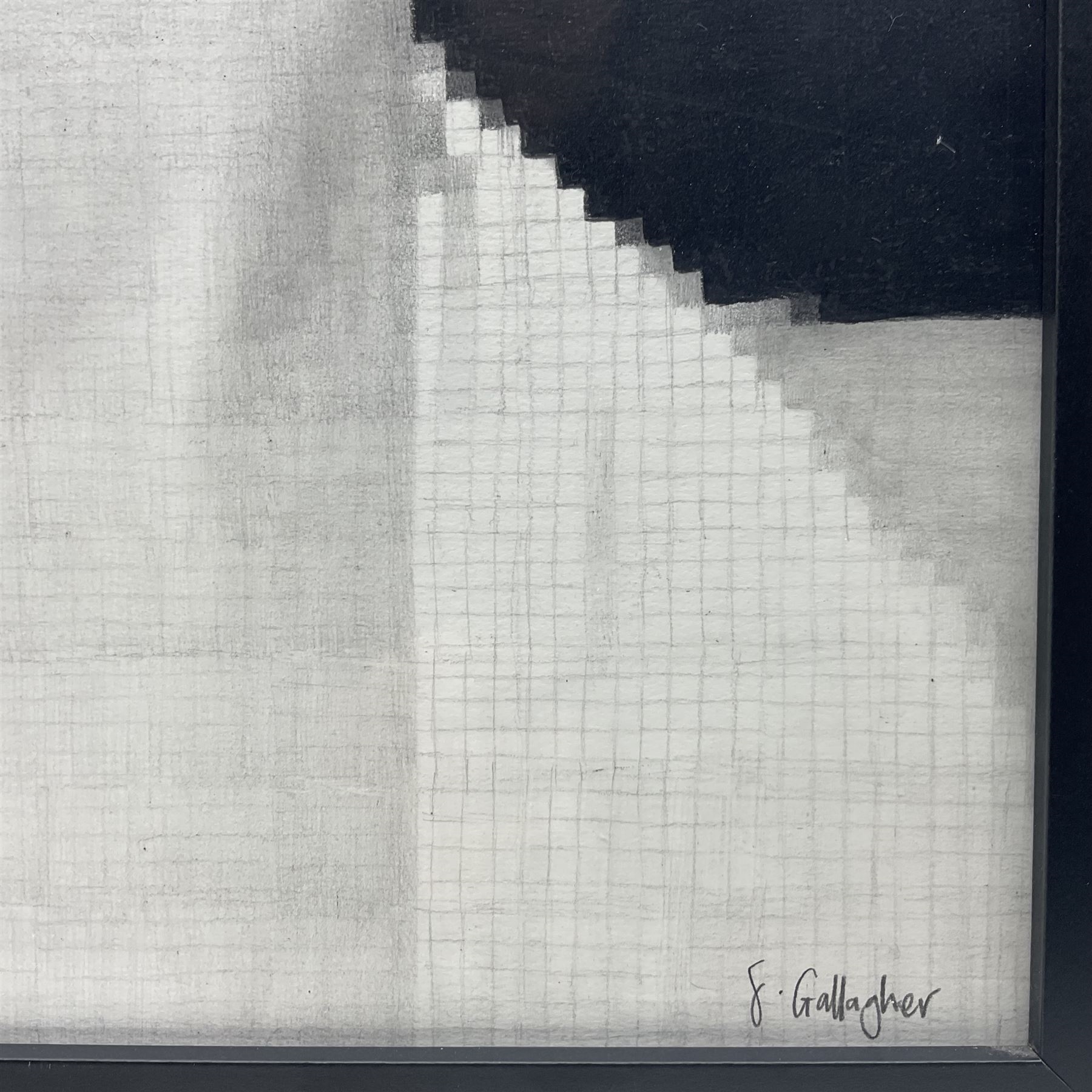 Artwork by Séamus Gallagher, Pixelated Portrait of Marilyn Monroe, Made of pencil